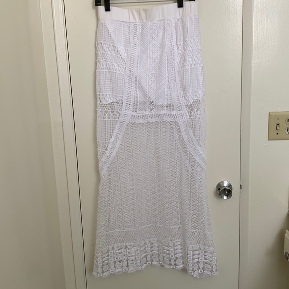 XCVI Skirts White Crochet Maxi Skirt Medium Poshmark — free download